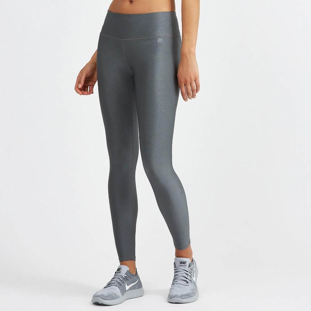 BODY LANGUAGE Metallic Leggings In Grey Twilight